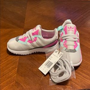 Adidas kids original flex shoes gray